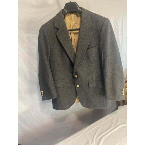 Men's Hart Schaffner & Marx Gold 2 Button Trumpter Pure WoolSports Coat-‎ Size
